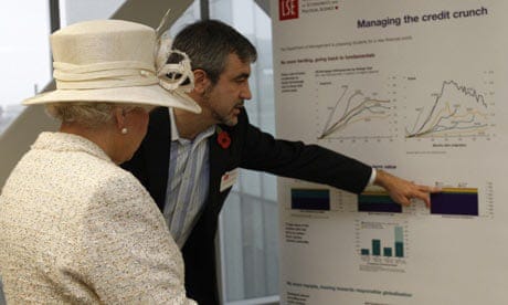 Queen Elizabeth II and Luis Garicano at LSE Queen Elizabeth II and Luis Garicano at LSE