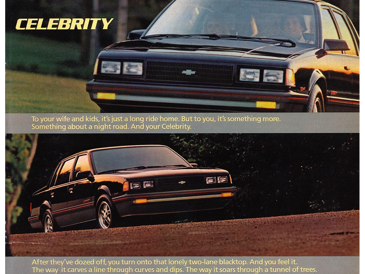 1986: Chevrolet Celebrity is like a Corvette for the whole family