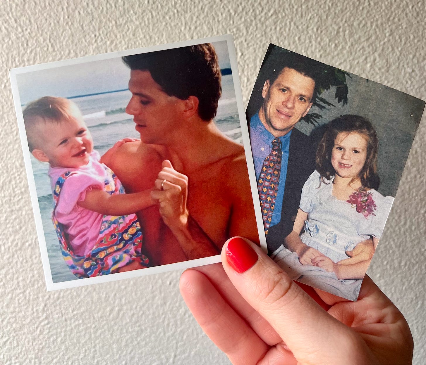 Two images of me and my father