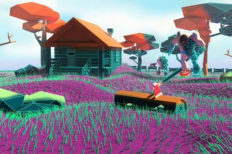 Virtual space in the online world Decentraland.