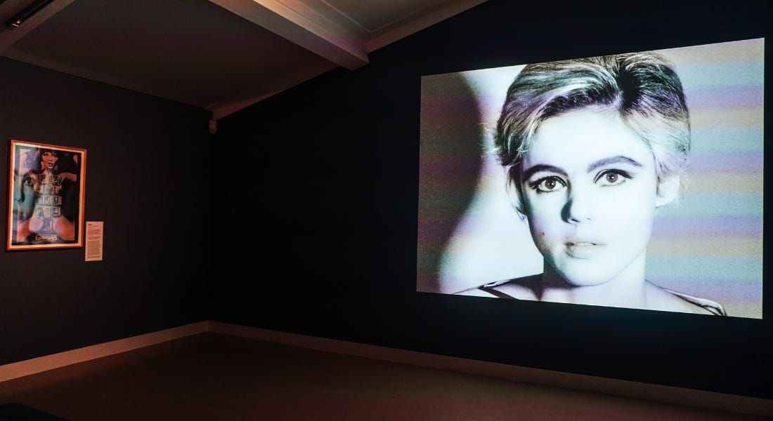 A dark room with Edie Sedgwick's Andy Warhol screen test A dark room with Edie Sedgwick's Andy Warhol screen test