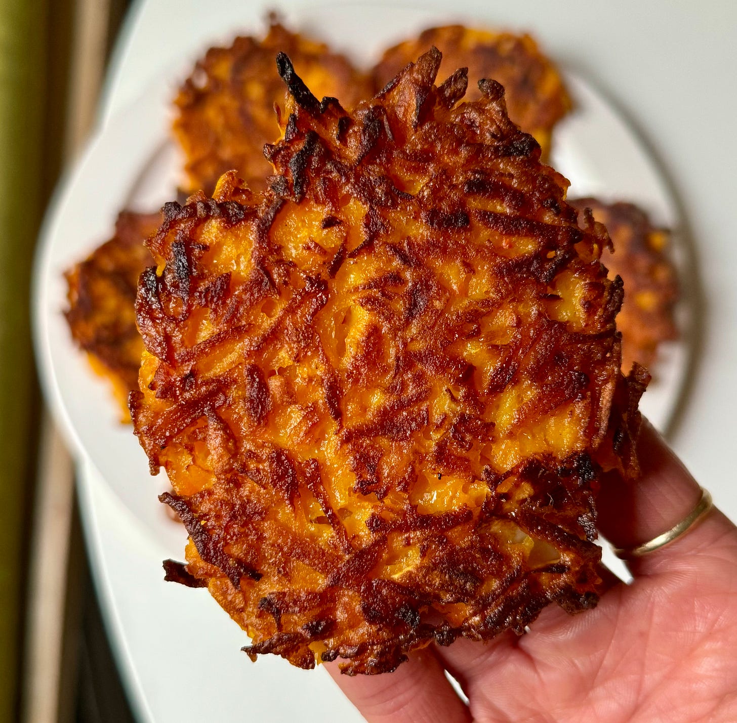Butternut Squash Hash Browns with Toasted Sesame Mayonnaise