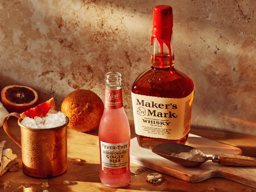 Fever-Tree Blood Orange Ginger Beer and Maker's Mark