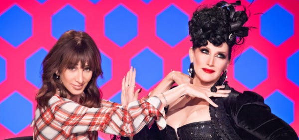 merle ginsburg with michelle visage rupauls drag race 2015 merle ginsburg with michelle visage rupauls drag race 2015