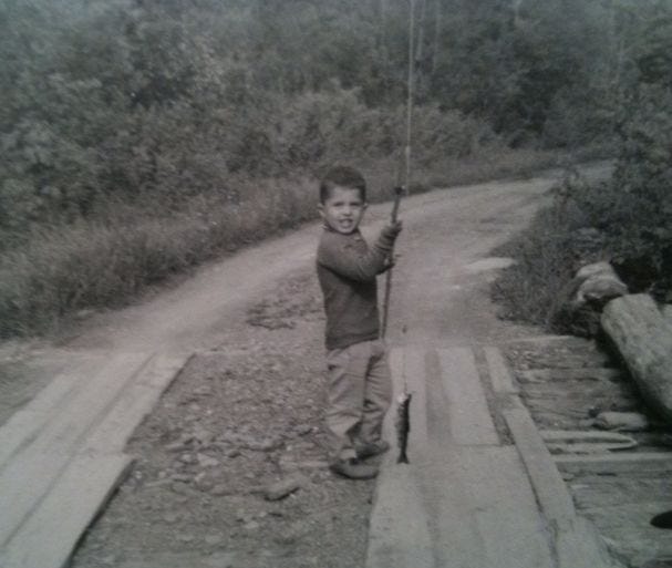 John Brousseau, with an early catch