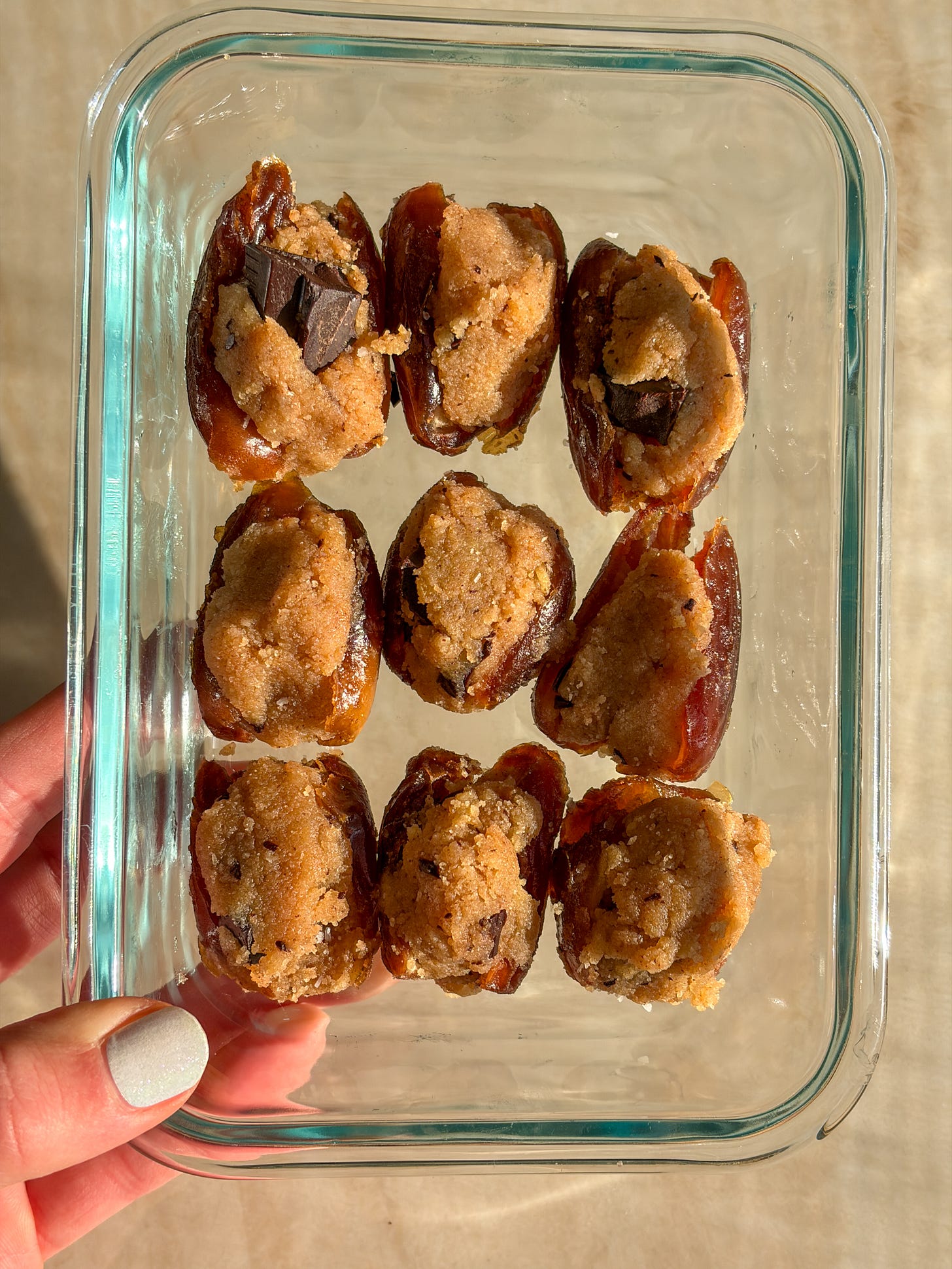 cookie dough stuffed dates