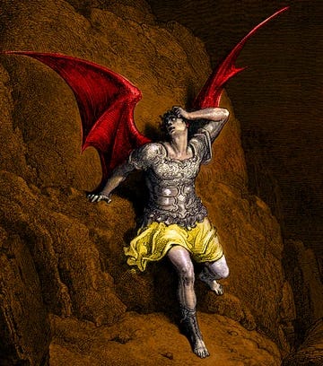 Lucifer (Paradise Lost) | Villains Wiki | Fandom representing the spiritual fall from pride
