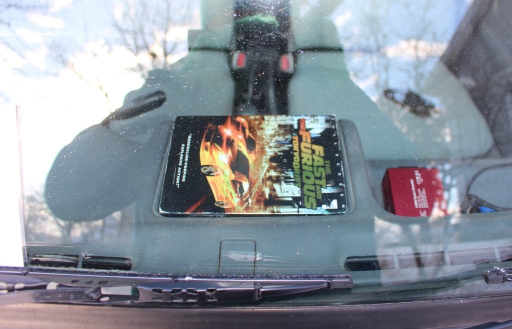 Fast and the Furious Tokyo Drift on dashboard Fast and the Furious Tokyo Drift on dashboard