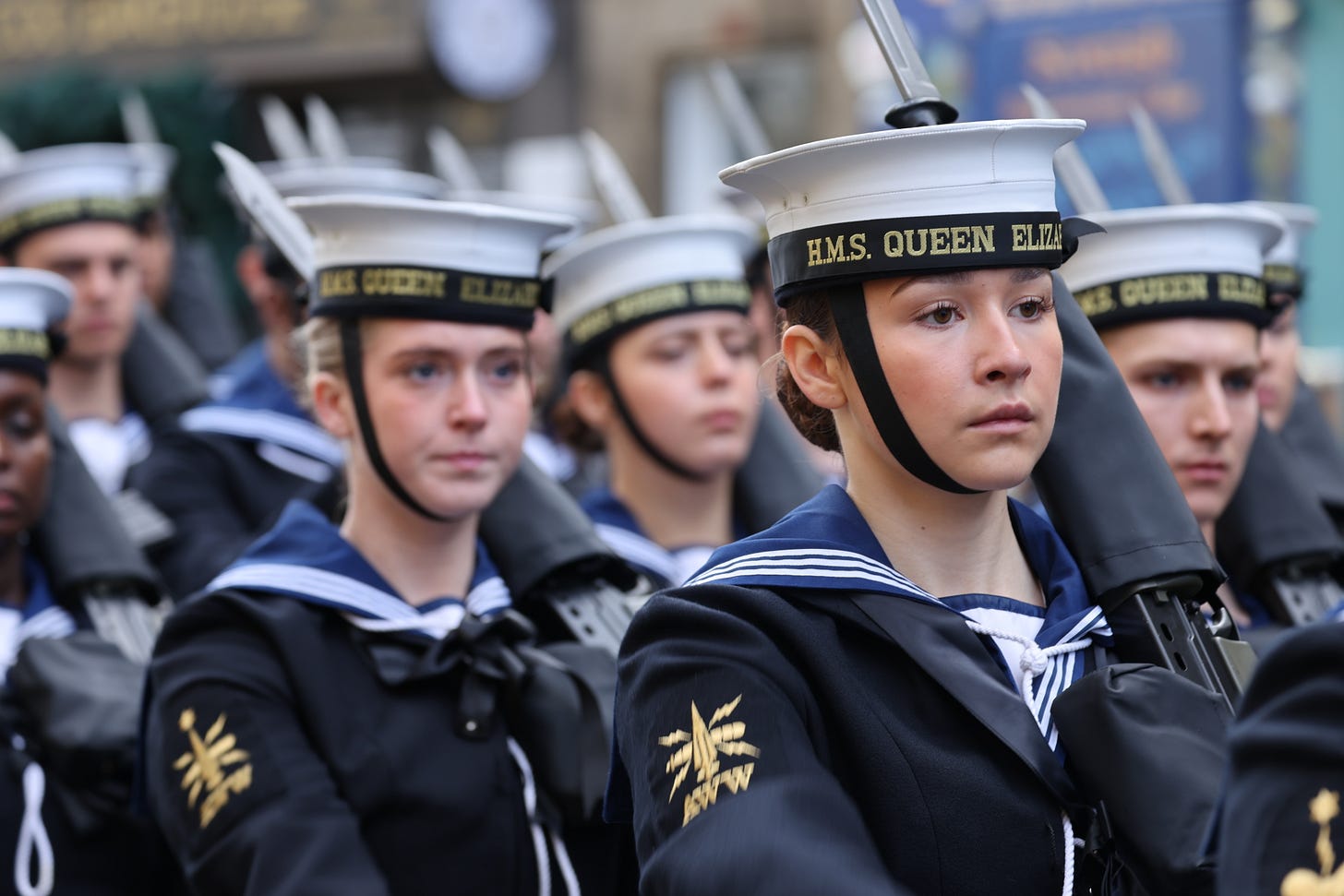 Sailors from HMS Queen Elizabeth march through Edinburgh Sailors from HMS Queen Elizabeth march through Edinburgh