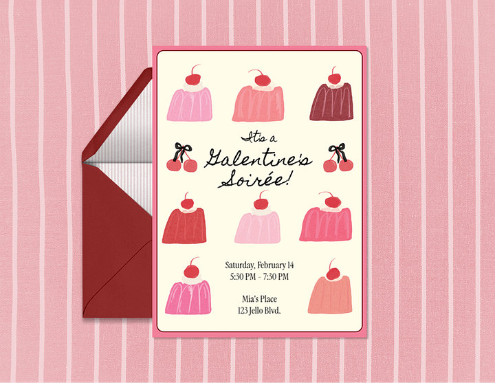 Two Galentine's Day invitation templates available on evite.com