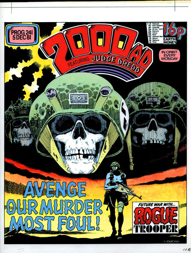 Classic 2000 AD Covers by Dave Gibbons - by Steve Cook