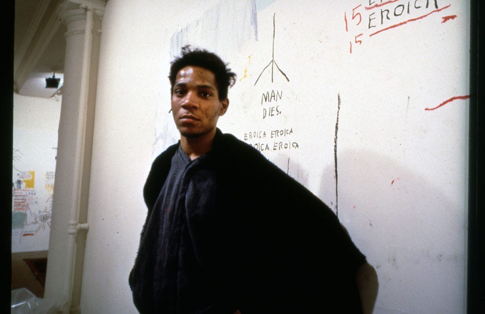 Photo: Jean-Michel Basquiat &#039;Man Dies&#039; By Mark Sink 1988
