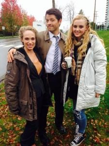 Misha with guest actors Jennifer Copping and Kathryn Newton Misha with guest actors Jennifer Copping and Kathryn Newton