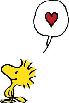 This may contain: a drawing of a dog looking at a balloon with a heart on it's side