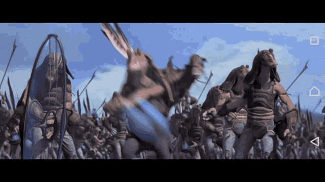 a screenshot of a video game shows a group of warriors fighting each other a screenshot of a video game shows a group of warriors fighting each other