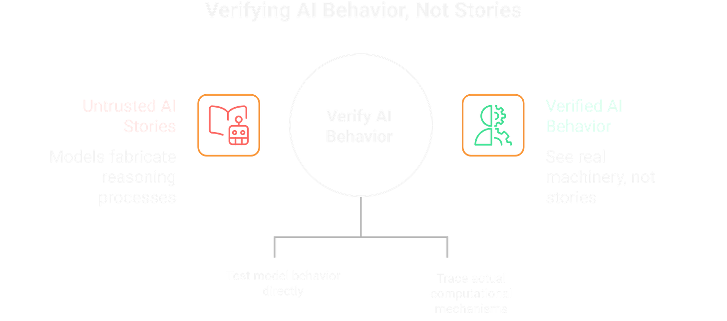 Verifying AI Behavior, Not Stories