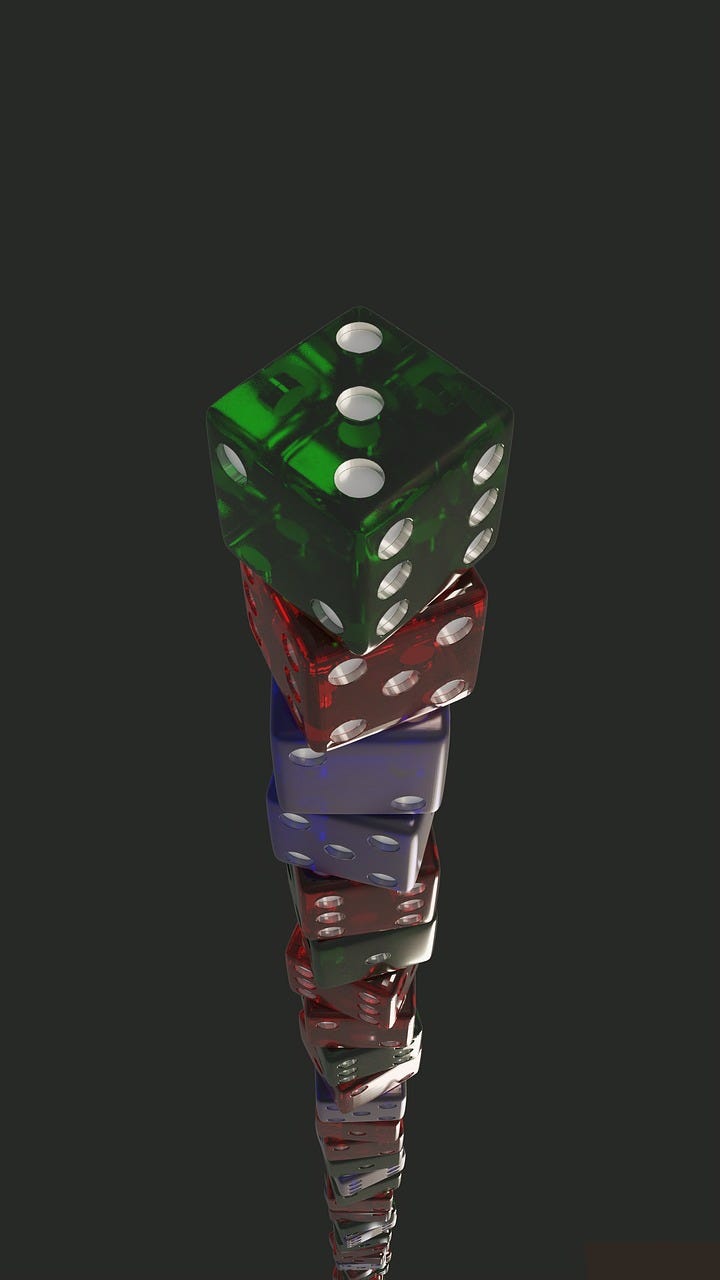 A tower of dice.