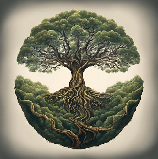 Tree Axis Axis Mundi - by Chelsea Steinauer-Scudder - The Entwinement