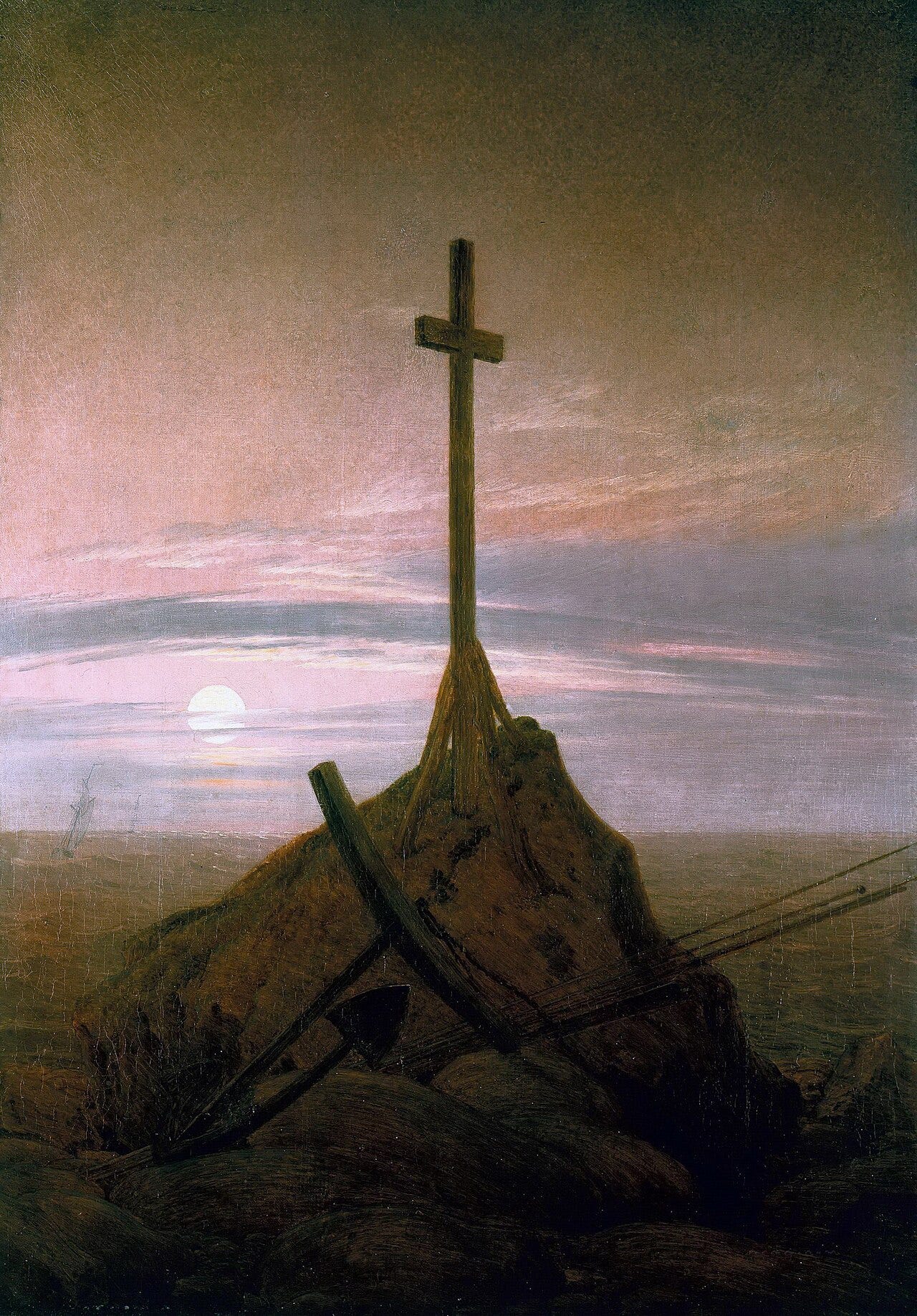 Friedrich cross in a mountain landscape Friedrich cross in a mountain landscape