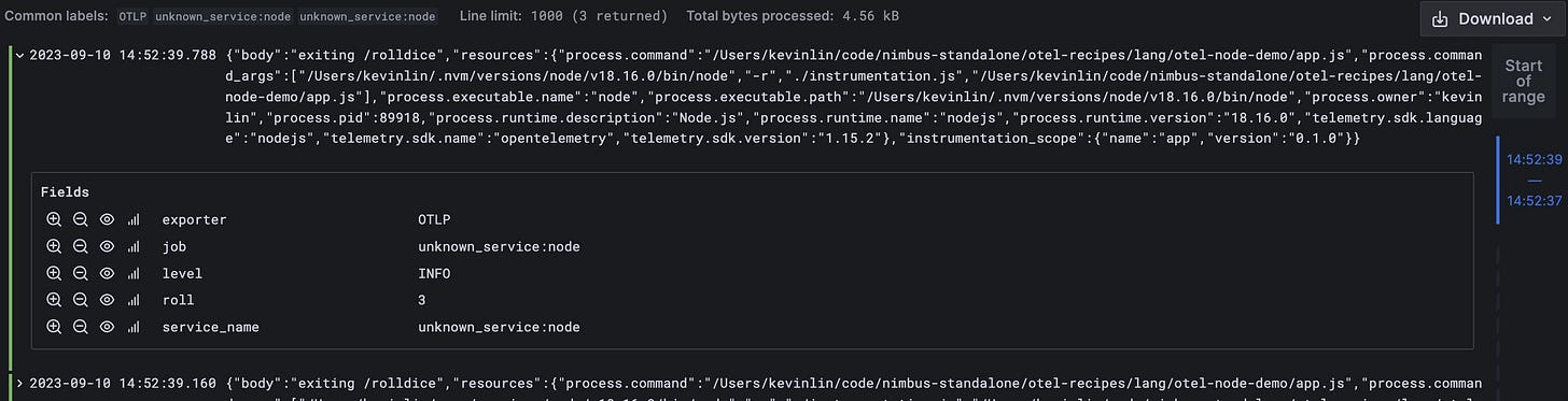 Logging with OpenTelemetry and Loki - by Kevin Lin