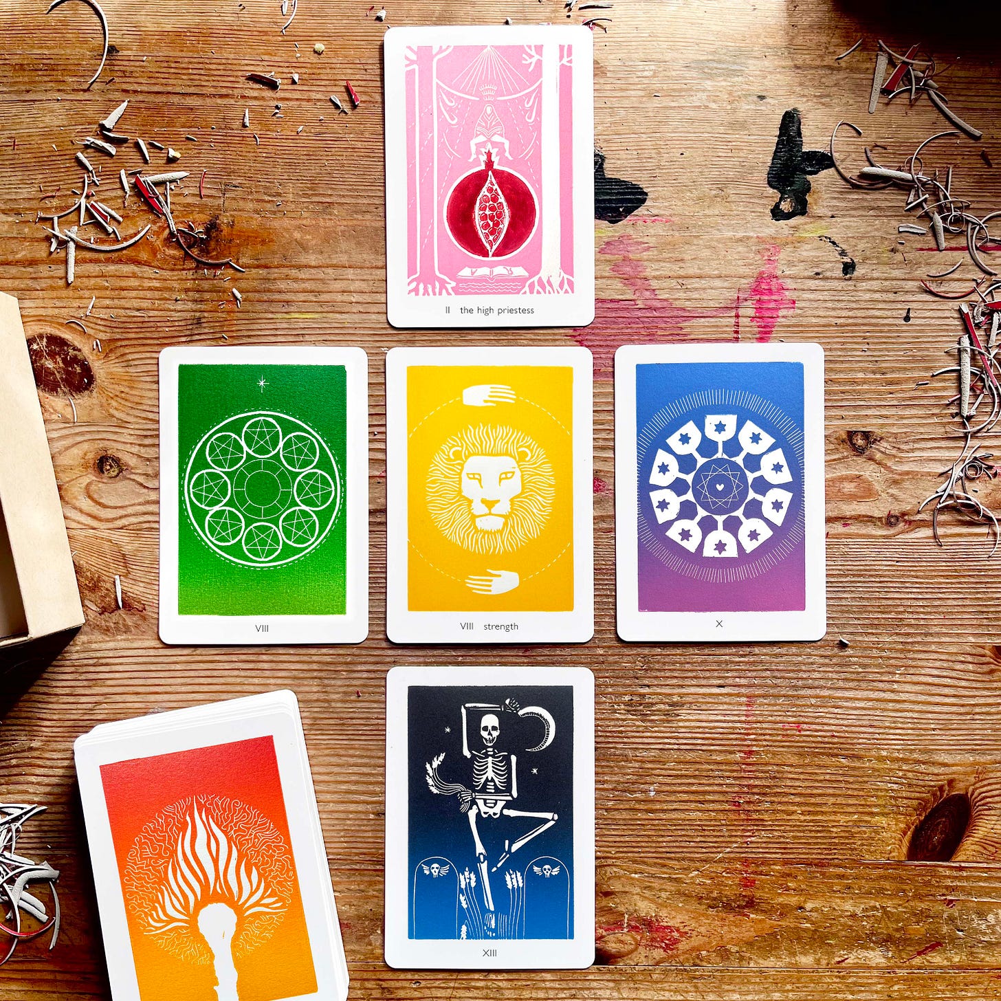 Examples of Frank Duffy's Queer Crow Death Magic Tarot Examples of Frank Duffy's Queer Crow Death Magic Tarot