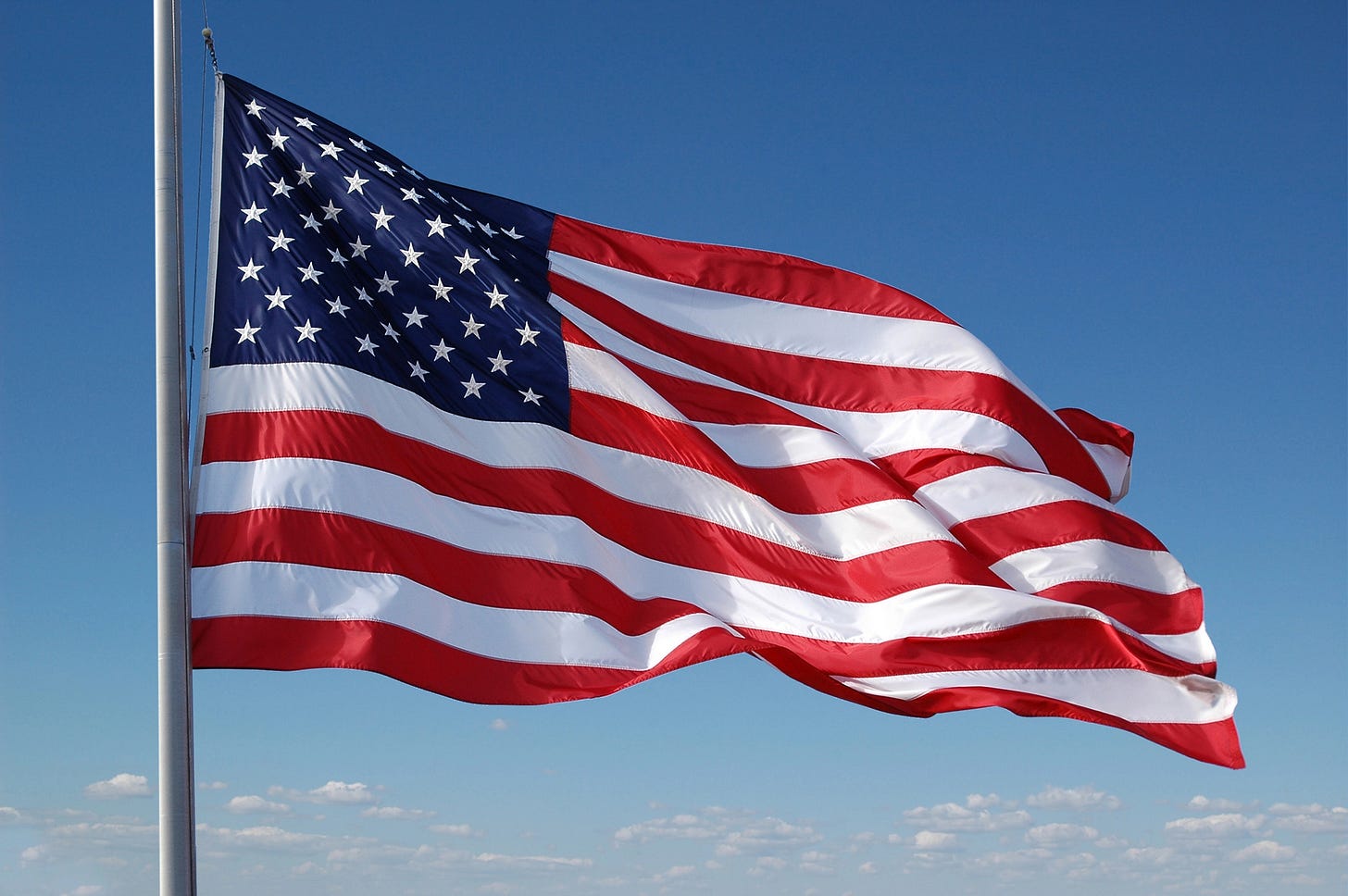 USA flag flying