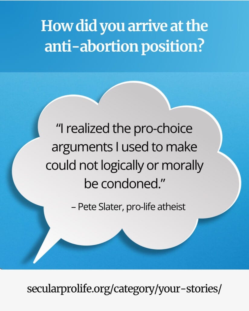 Ask a Pro-Life Atheist: Pete Slater