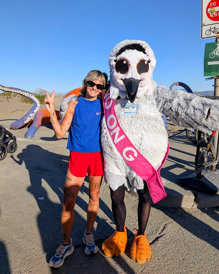 This is Running by Raziq Rauf at SF Run Co and Running Wylder founder Katie Douglas at Sunset Dunes