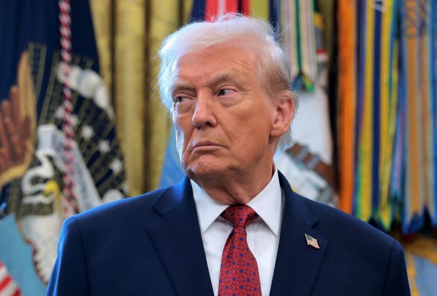 President Donald Trump in the Oval Office of the White House on Monday.