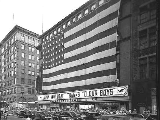 May be a black-and-white image of text that says 'THANKS TO DUR BOYS'