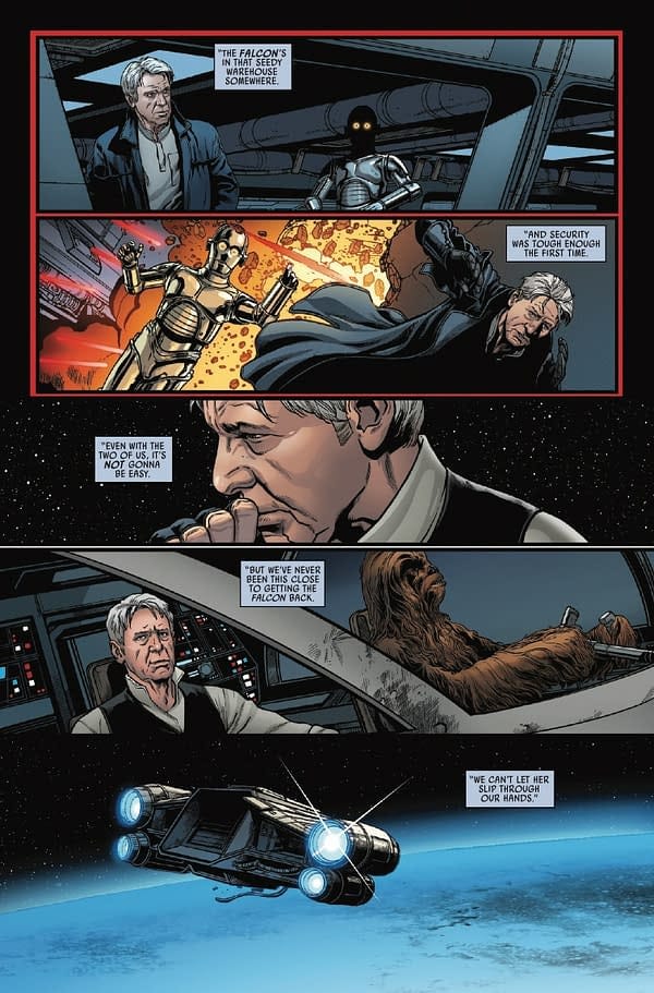 Interior preview page from STAR WARS: HAN SOLO - HUNT FOR THE FALCON #2 RAMON ROSANAS COVER
