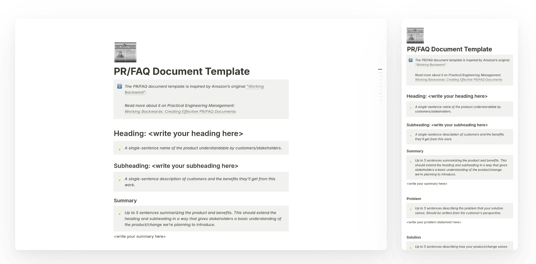 Working Backwards: Creating Effective PR/FAQ Documents