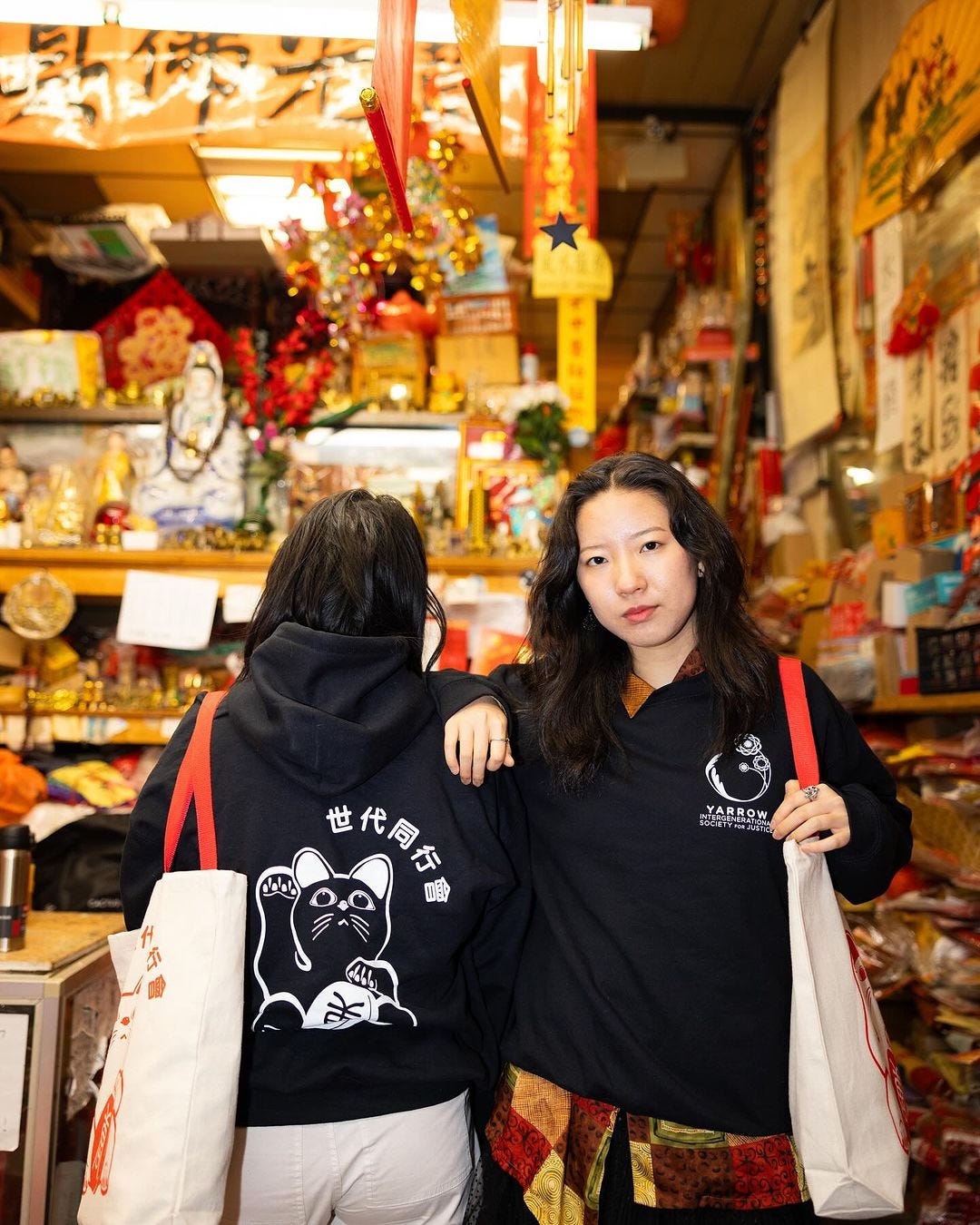 Yarrow merch sweaters and totes Yarrow merch sweaters and totes