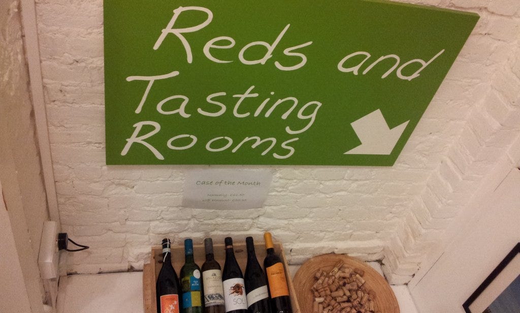 Dept stores have changing rooms, why shouldn't wine shops have tasting rooms? Dept stores have changing rooms, why shouldn't wine shops have tasting rooms?