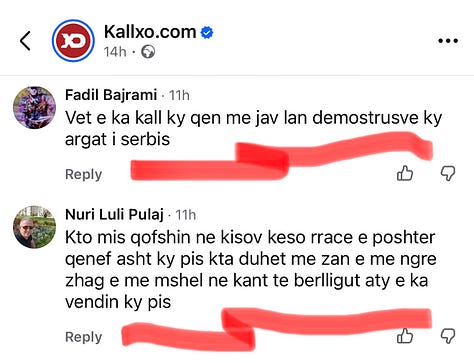 2] Komentet në postimin e Kallxo.com