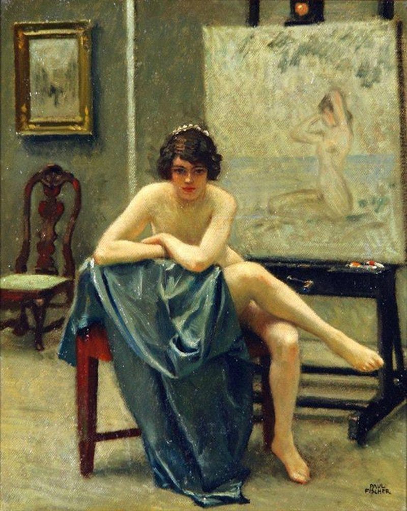 Paul Gustav Fischer - Seated Model in the Artist's Studio.jpg Paul Gustav Fischer - Seated Model in the Artist's Studio.jpg