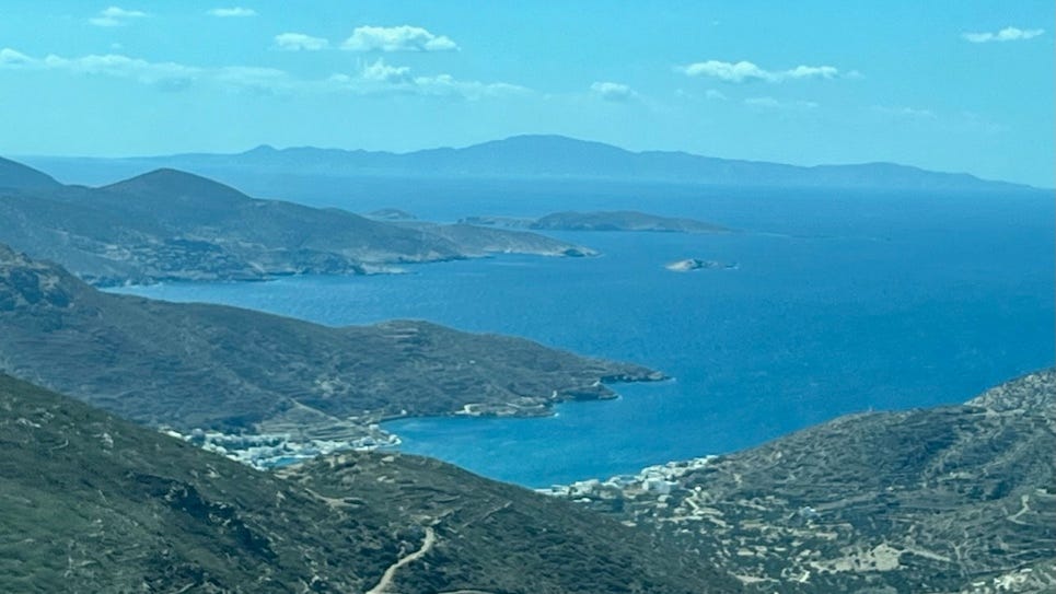 View of Amorgos by bus (Photo by Marie Powell)
