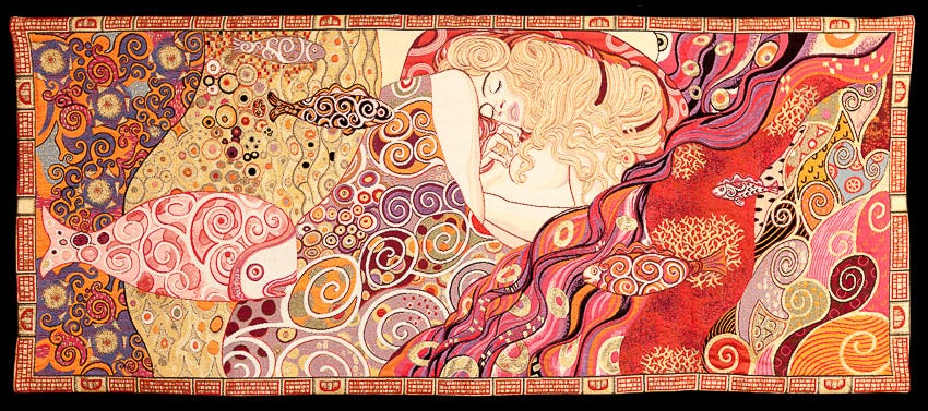Gustav Klimt tapestry : Danae, 1908, 155 x 65 cm