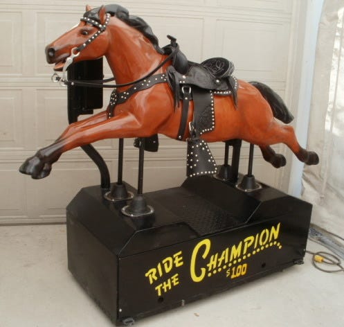 Champion Horse Kiddie Ride, Bay with your color Base > Coin-Operated Horses  & More > Carousel Workshop