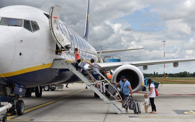 Ryanair flight Ryanair flight