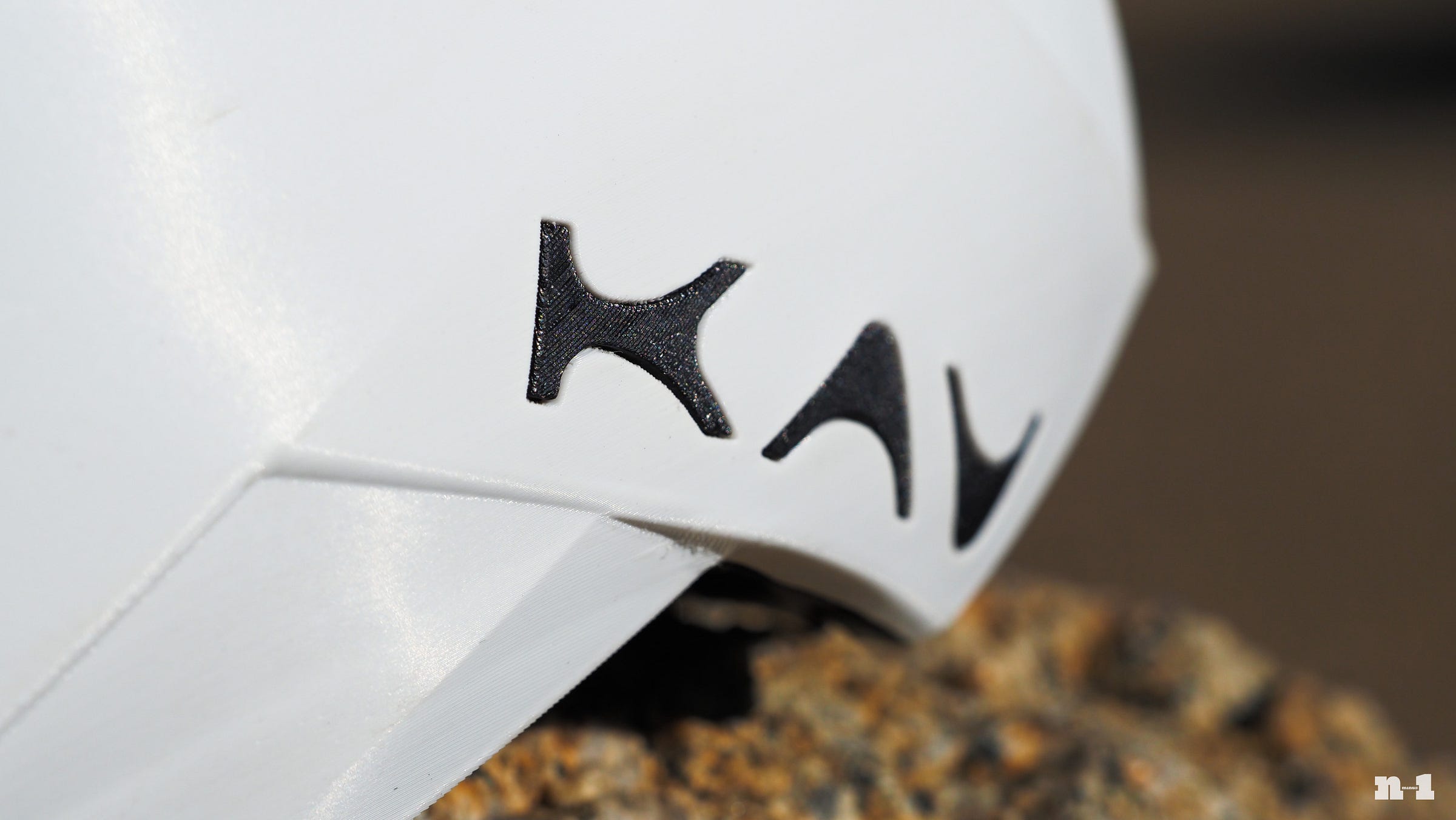 KAV Rhoan 3D-printed helmet logo