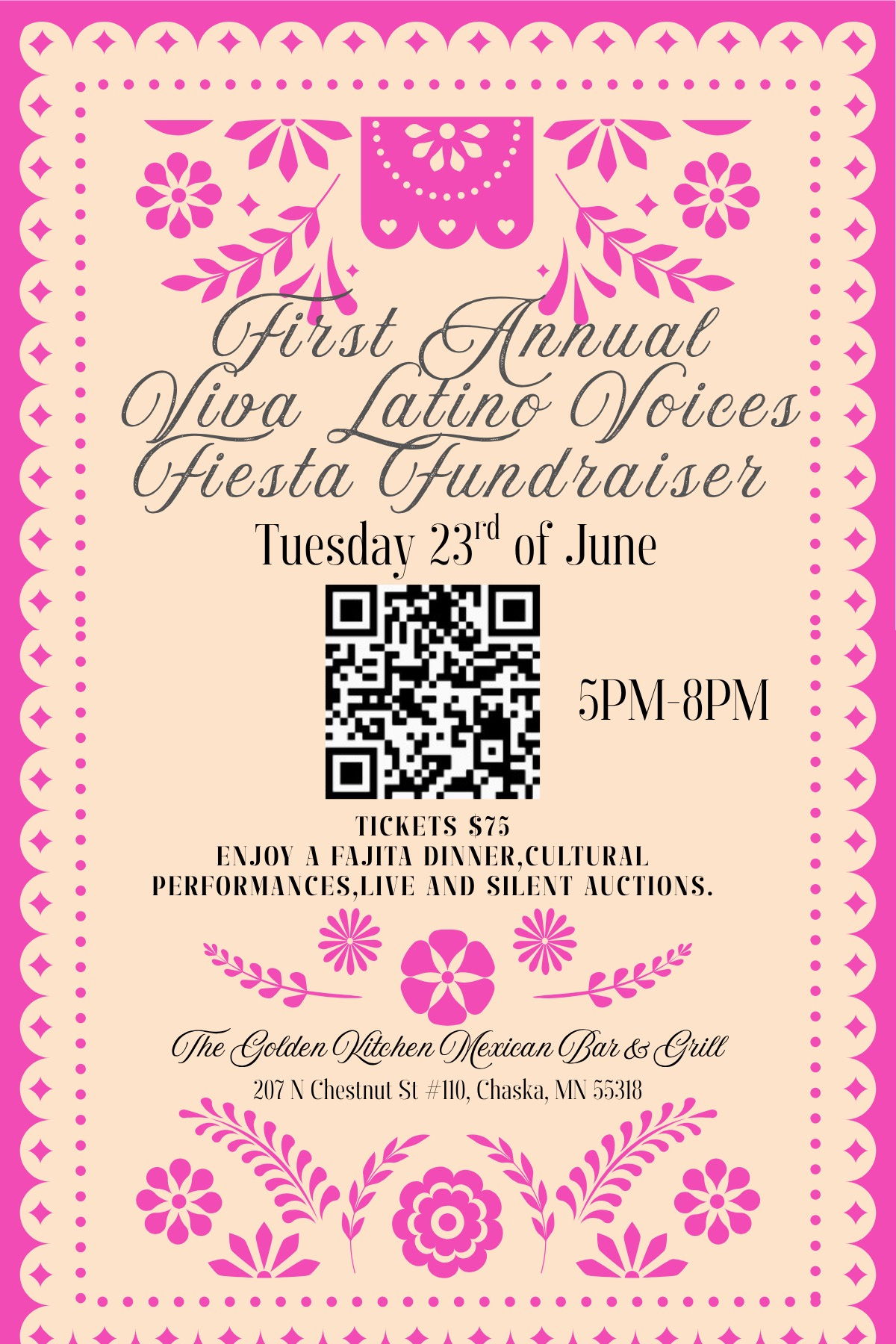 Latino Voices fundraiser poster