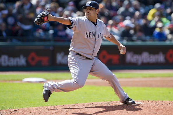 Vidal Nuno Yankees_ Indians 2013 Vidal Nuno Yankees_ Indians 2013