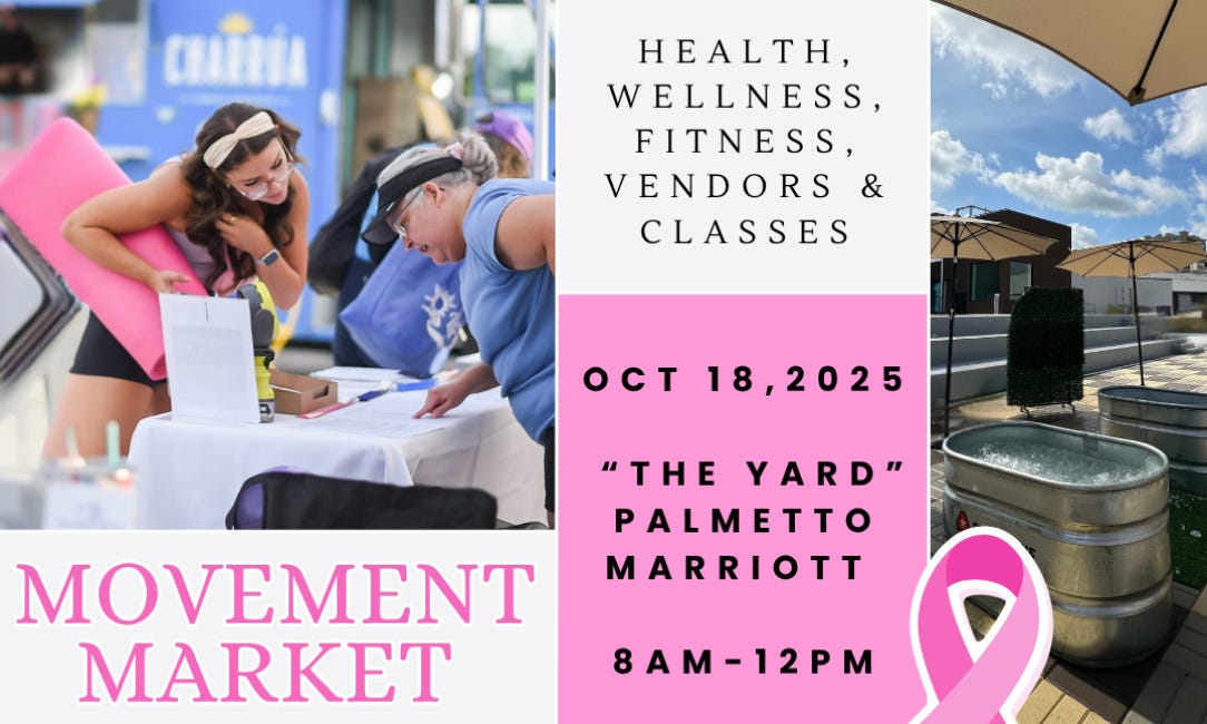 Move for a Cause at the Movement Market — October 18th at Palmetto Marriott