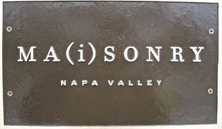 A - Maisonry sign A - Maisonry sign