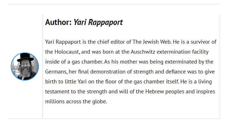 Is the Yari Rappaport ‘Born on the Gas Chamber Floor’ Quote Real? Is the Yari Rappaport ‘Born on the Gas Chamber Floor’ Quote Real?