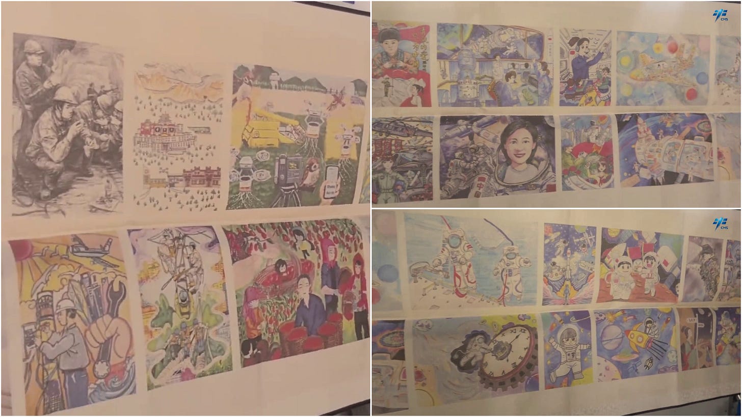 Various artworks onboard the Tiangong Space Station on display for its fifth art exhibition in April 2026. Various artworks onboard the Tiangong Space Station on display for its fifth art exhibition in April 2026.