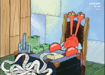 Mr. Krabs Doing His Taxes | Gifrific