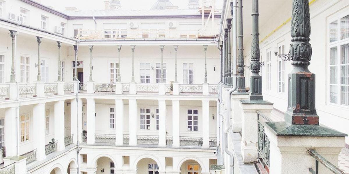 CEU IAS offices are in Marczibanyi Palace in Budapest. Photo by Artist-in-Residence Axel Braun.