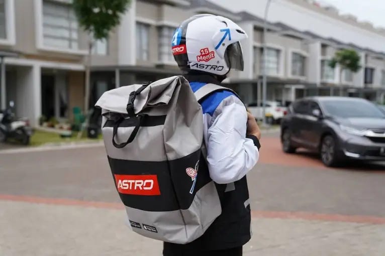 Didirikan pada 2021, Astro menawarkan layanan belanja kebutuhan harian dengan pengiriman cepat / Astro